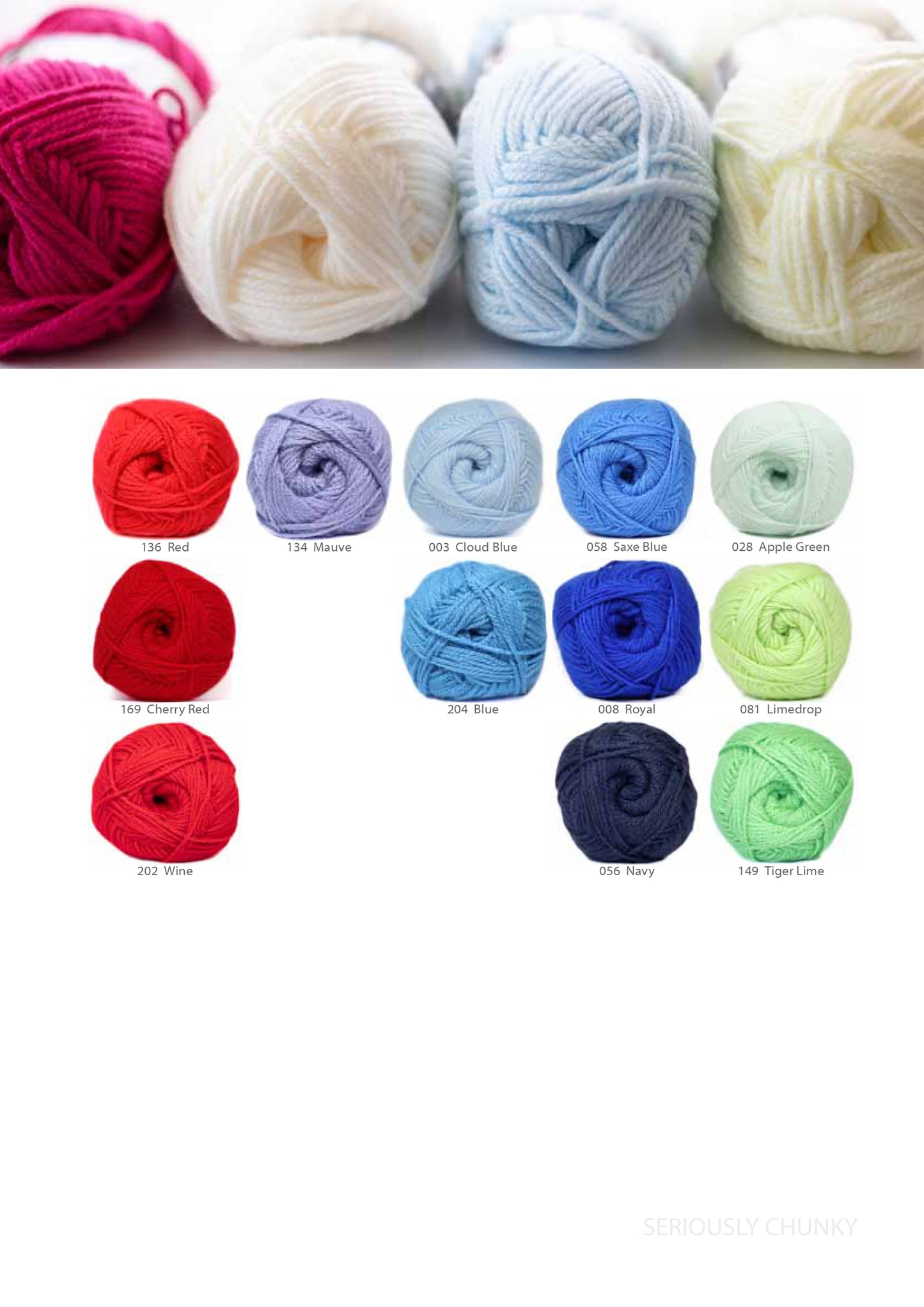 Charity Seriously Chunky Plain and Print (150g)