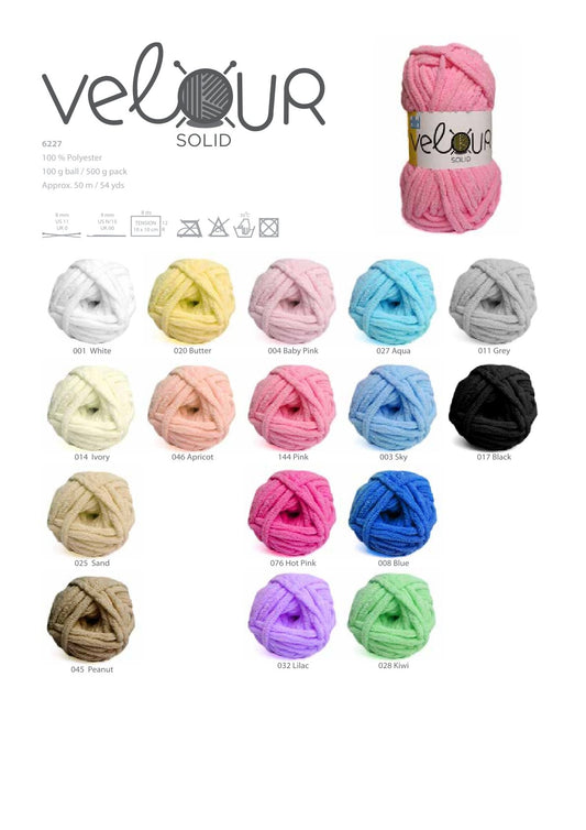 Elle Velour Solid (100g)