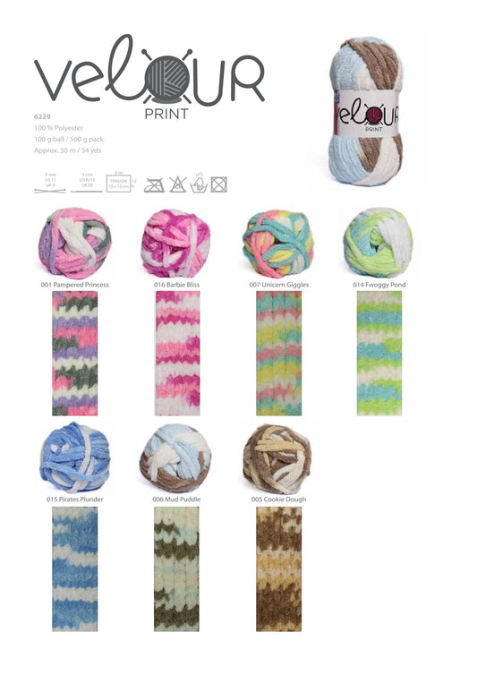 Elle Velour Print (100g)