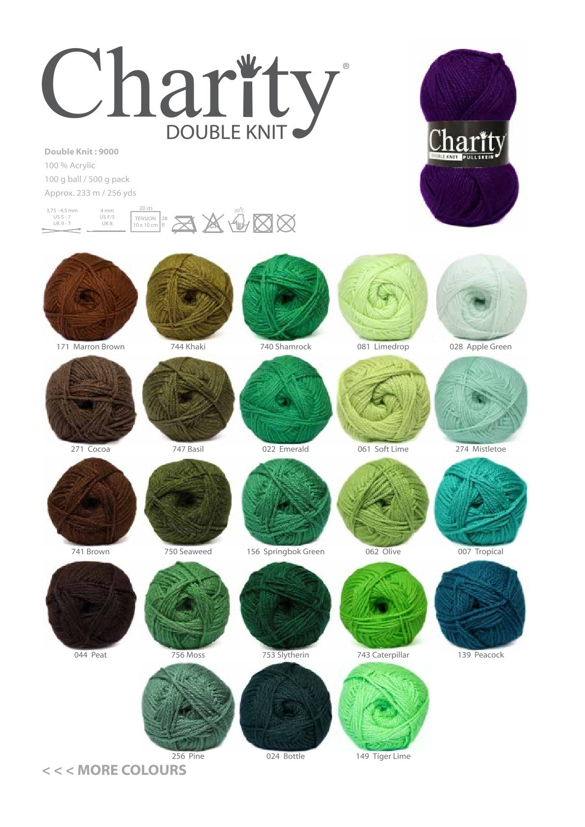 Charity Double Knit Plain (100g)