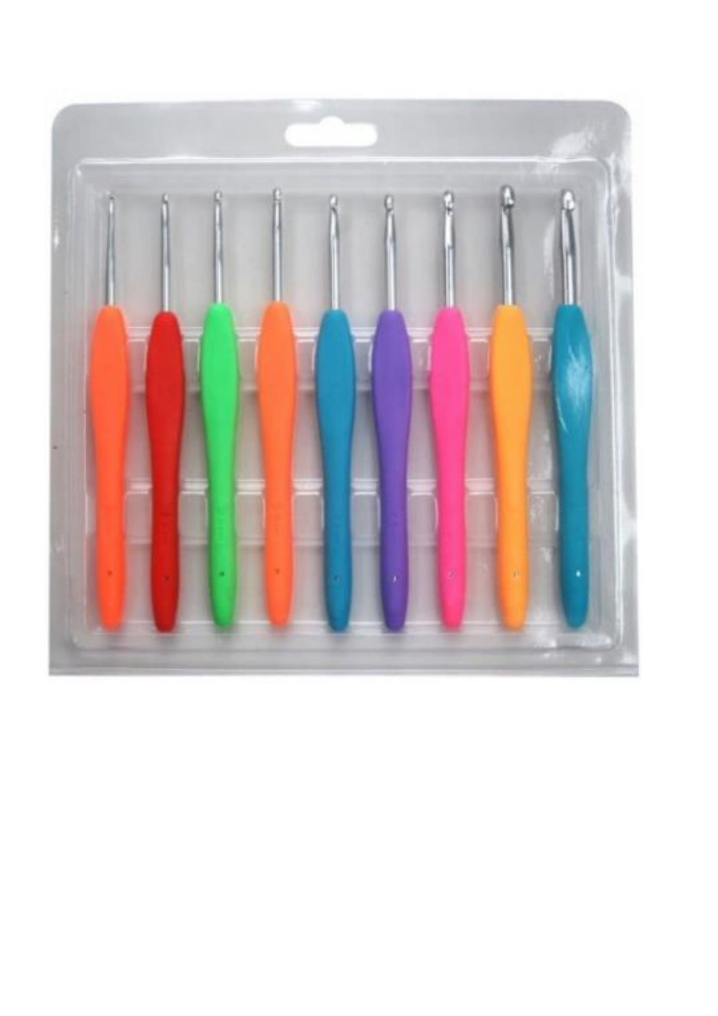 Rubber Handle Crochet Hooks Set