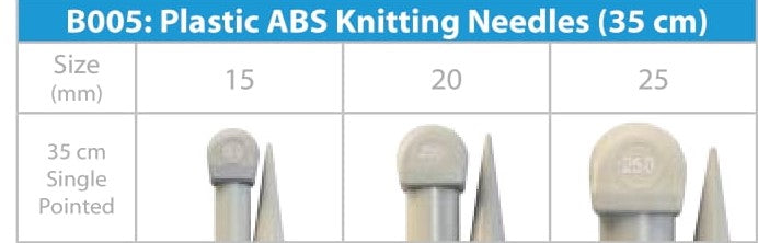 Plastic ABS Knitting Needle (35cm)