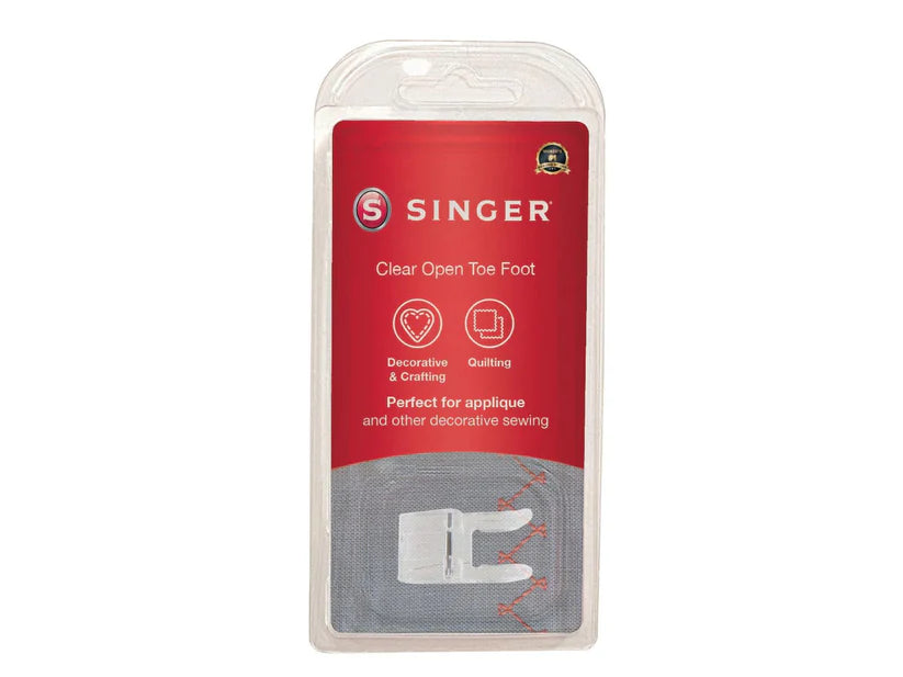 SINGER Sewing Machine Clear Open Toe Embroidery Foot Snap on