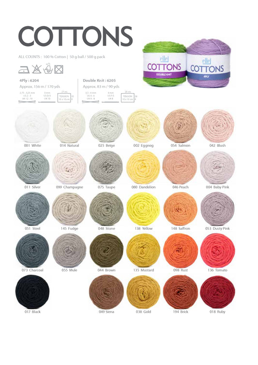 Cottons 4Ply (50g)