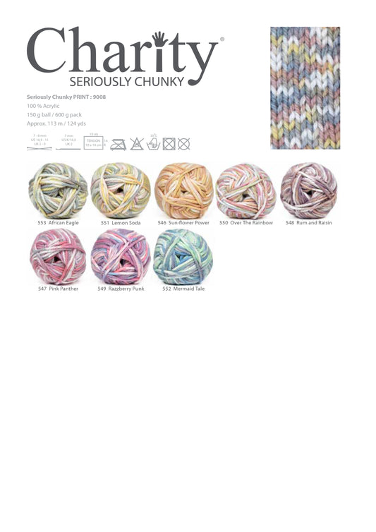 Charity Seriously Chunky Plain and Print (150g)