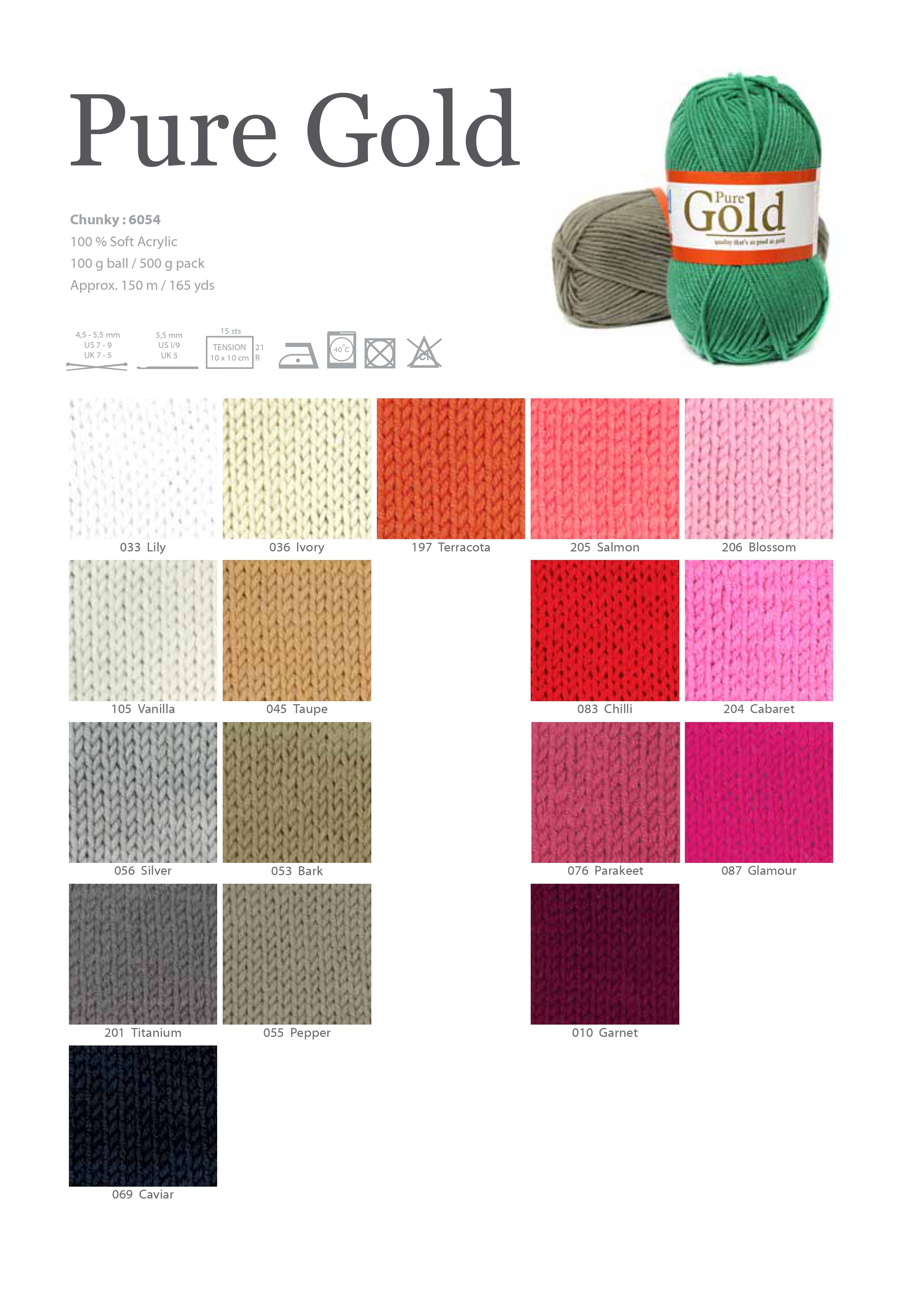 Chunky Gold Thread Pure Gold Chunky Plain (100g) – abcknitandhabby