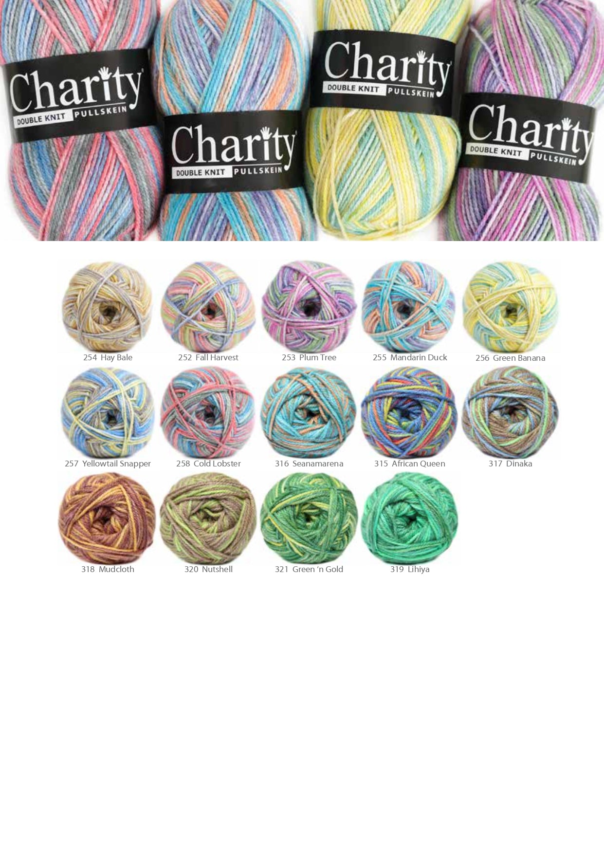 Charity Double Knit Print (100g)